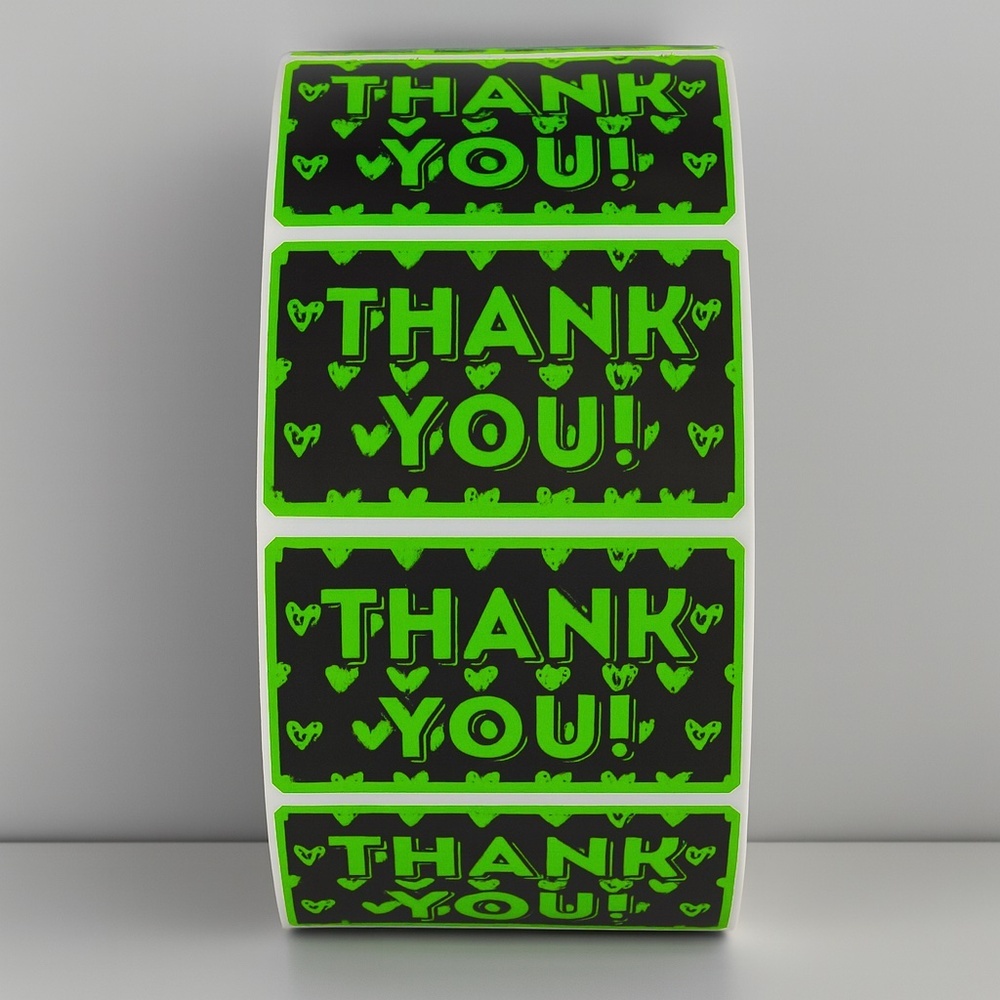 Thank You Stickers with Hearts – Cute Packaging Labels for Small Business Orders - Picture 6 of 11